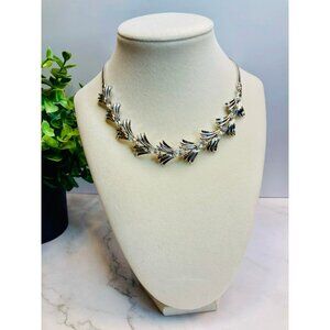 Vintage 1950’s Signed Pennino Silver Tone Necklace Collar -91